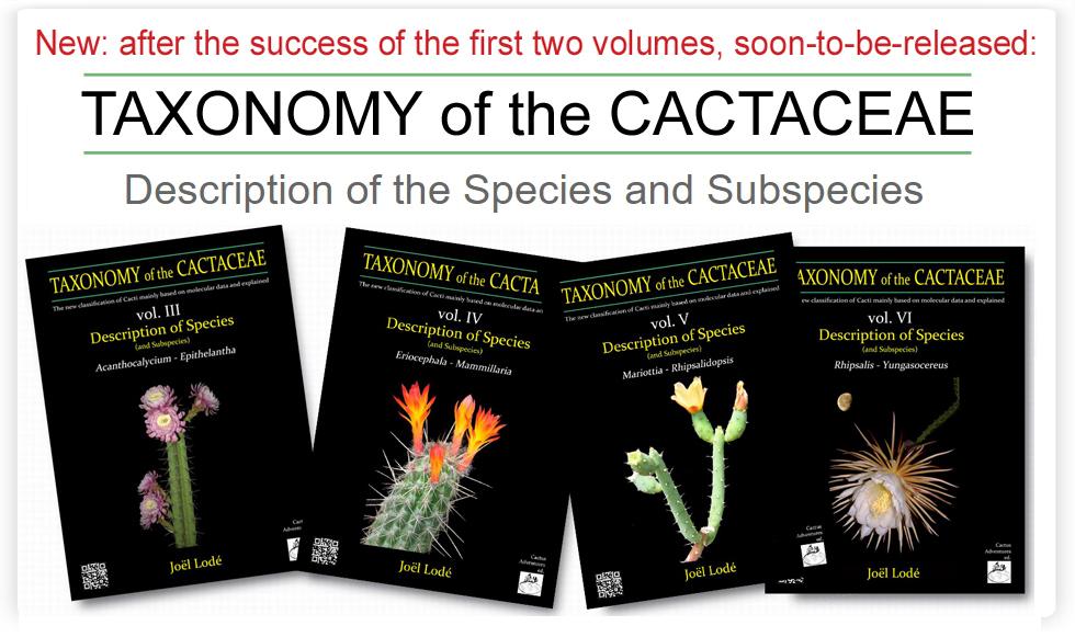 Taxonomy of the Cactaceae vols.3-4-5-6 on sale!